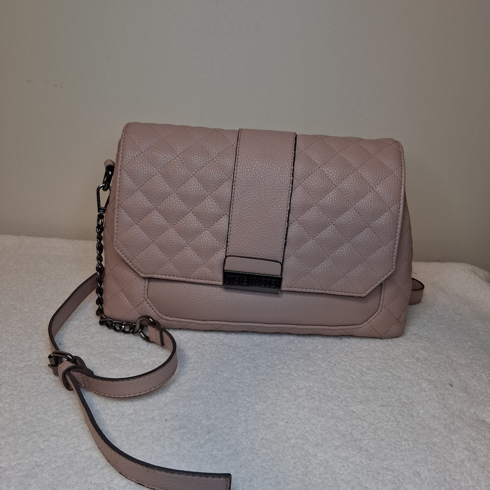 Steve Madden Blush Quilted Crossbody Bag